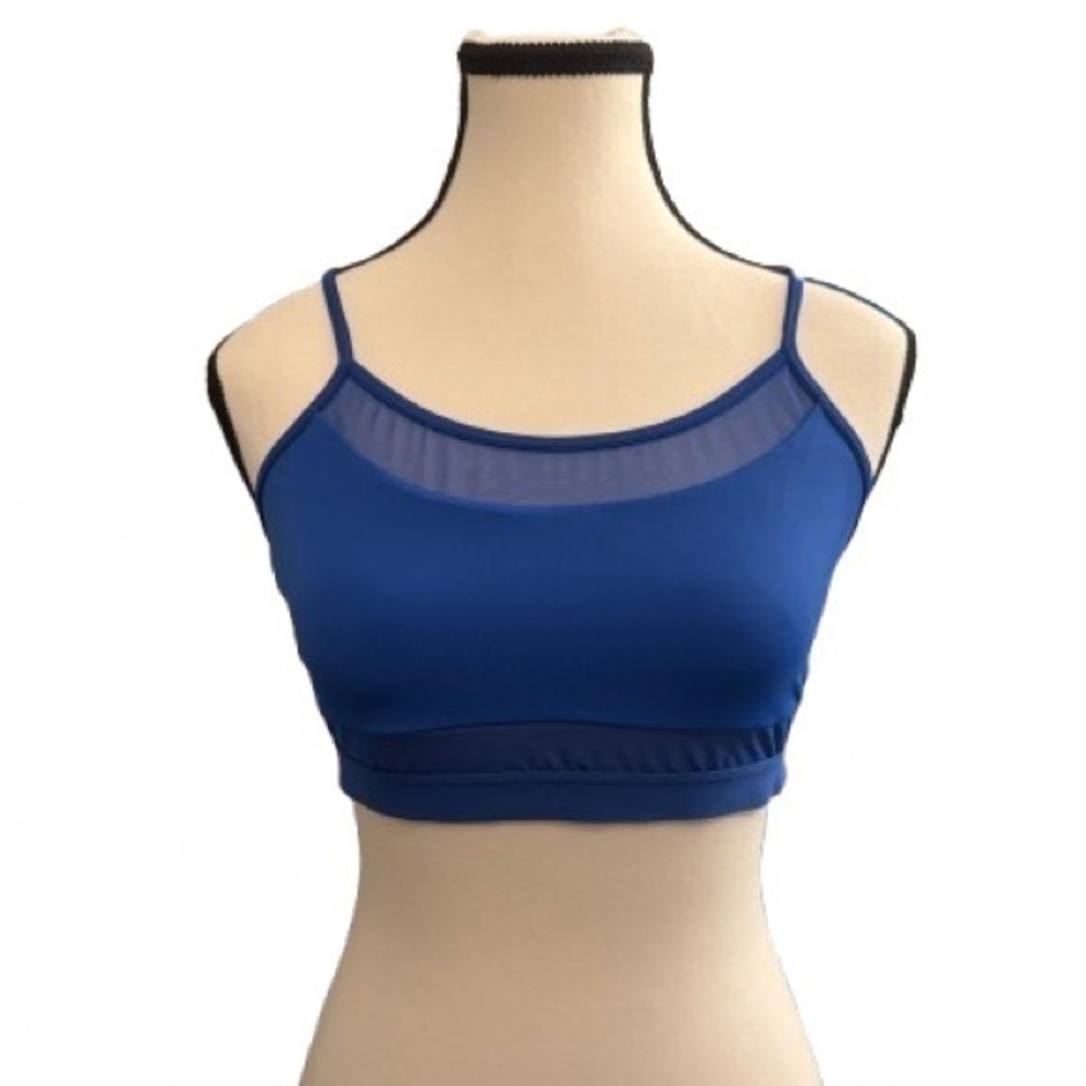 Victoria Sport Blue Mesh Sports Bra Size M EUC Style 393069-HZY
